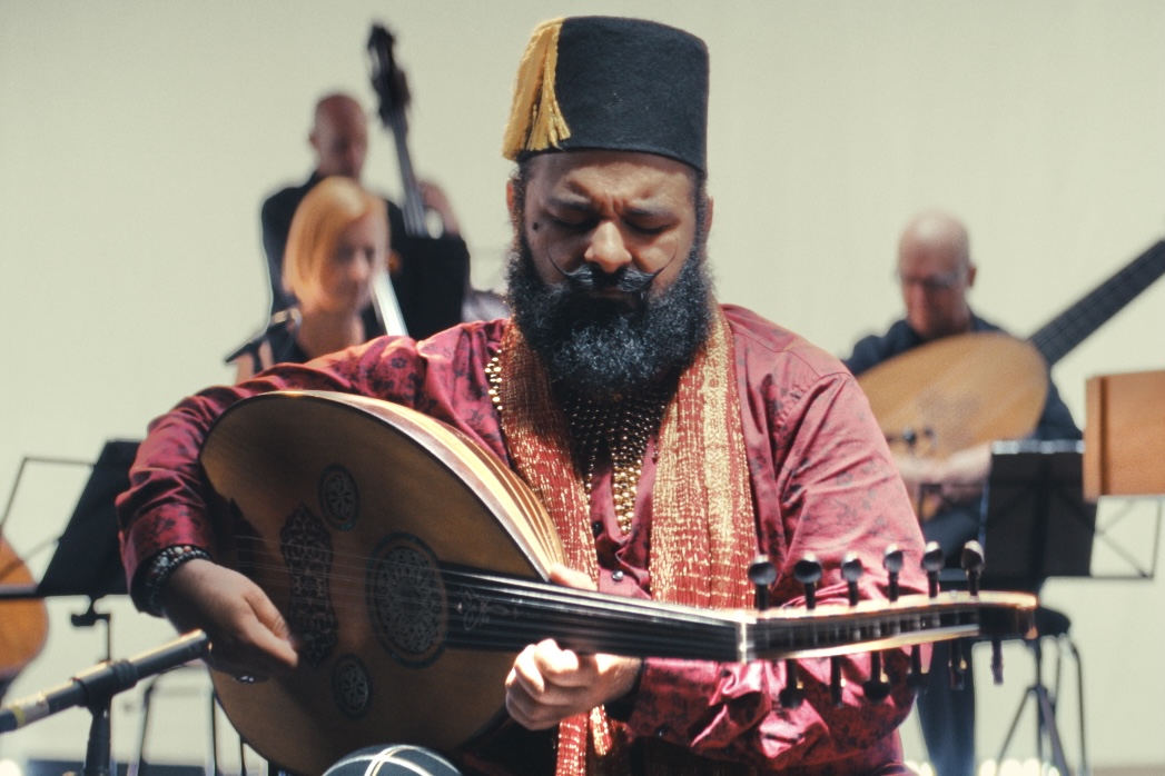 Joseph Tawadros performing with the Australian Chamber Orchestra