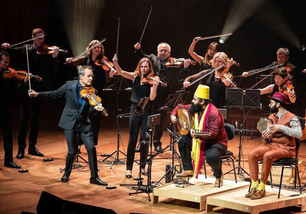 Joseph and James Tawadros performing with the Australian Chamber Orchestra