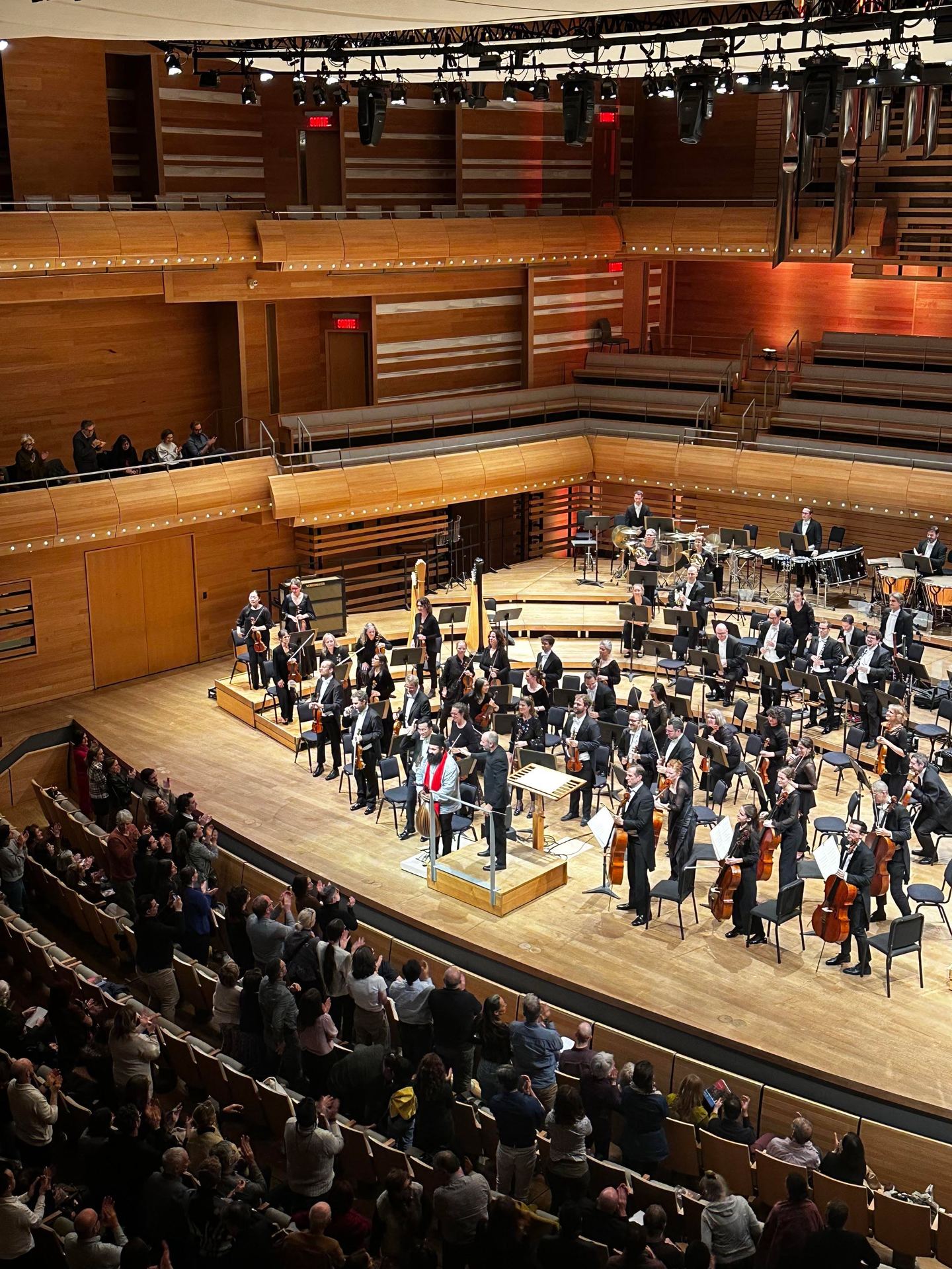 Orchestra performing Concerto for Oud and Orchestra