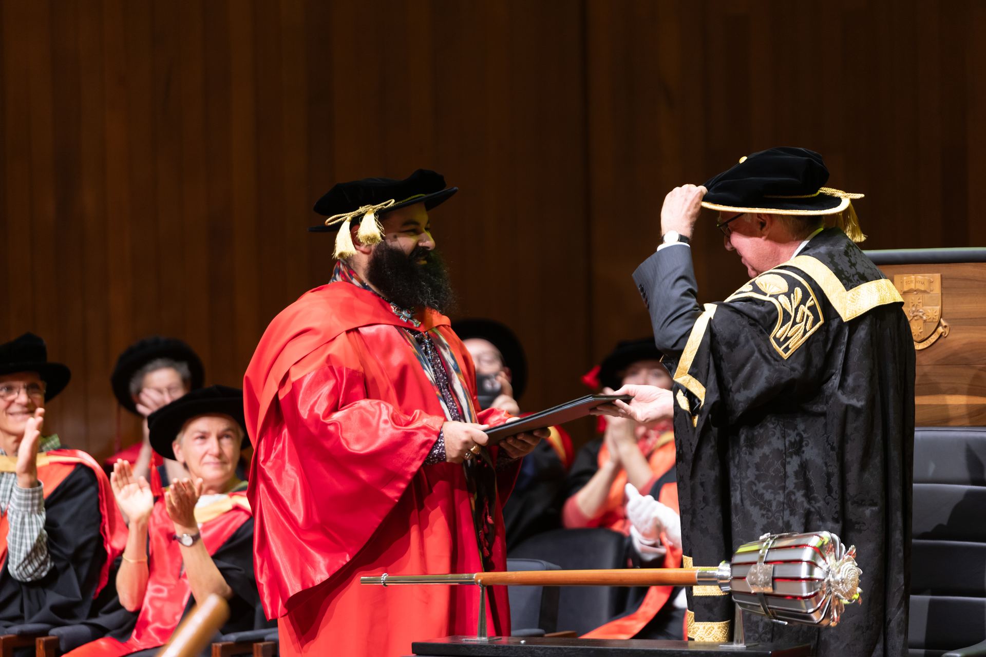 Joseph Tawadros receiving an Honorary Doctorate of Music at UNSW