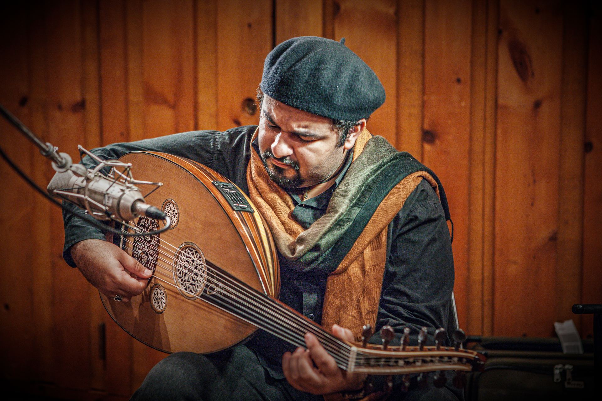 Joseph Tawadros recording The Hour of Separation in the studio