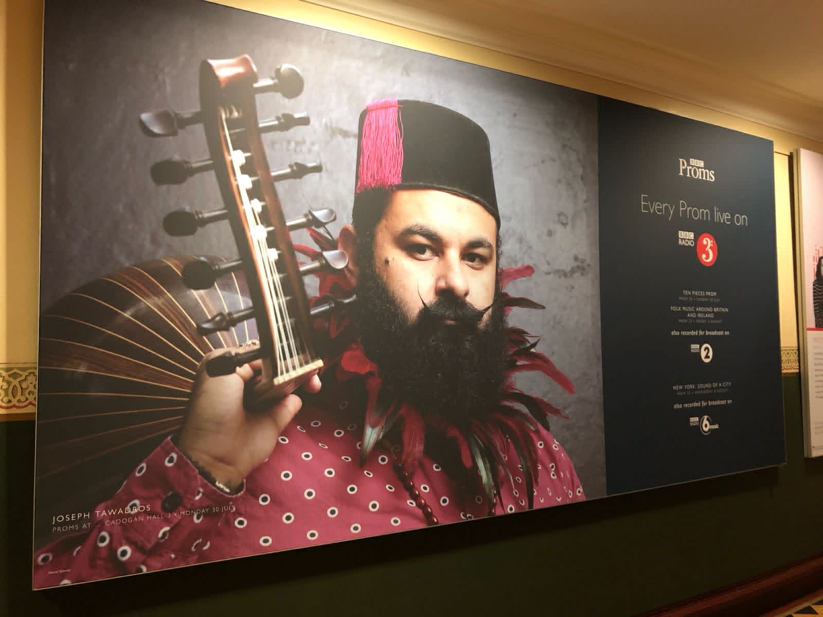 Joseph Tawadros BBC Proms poster at Cadogan Hall