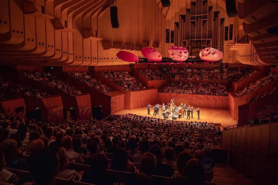 Audience and orchestra at Sydney Opera House Concert Hall